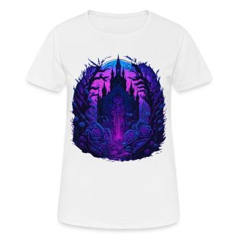 Neon Rosen Schloss Vaporwave - Frauen T-Shirt atmungsaktiv - Weiß - Vorne - AI Model Female 172 dark (172cm)