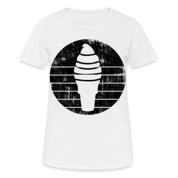 Eistüte - Frauen T-Shirt atmungsaktiv - Weiß - Vorne - AI Model Female 172 dark (172cm)