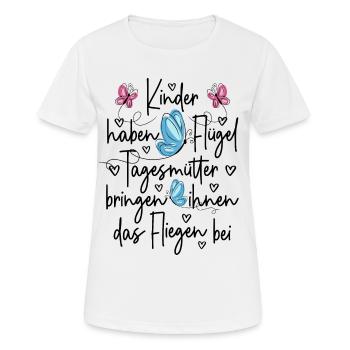 Tagesmutter - Frauen T-Shirt atmungsaktiv - Weiß - Vorne - AI Model Female 172 dark (172cm)