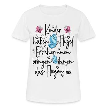 Erzieherin - Frauen T-Shirt atmungsaktiv - Weiß - Vorne - AI Model Female 172 dark (172cm)