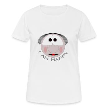 Happy - Women's Breathable T-Shirt - white - Front - AI Model Female 172 dark (172cm)