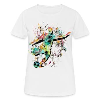 Footballers - Play Soccer - Soccer Players - Women's Breathable T-Shirt - white - Front - AI Model Female 172 dark (172cm)