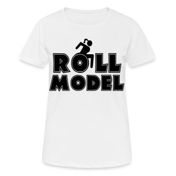Female wheelchair user is a role model * - Women's Breathable T-Shirt - white - Front - AI Model Female 172 dark (172cm)
