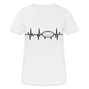 Trampolin Herzklopfen - Frauen T-Shirt atmungsaktiv - Weiß - Vorne - AI Model Female 172 dark (172cm)