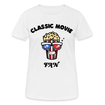 Movie Night Filme Movies Statement Popcorn Serien - Frauen T-Shirt atmungsaktiv - Weiß - Vorne - AI Model Female 172 dark (172cm)