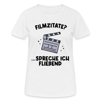 Movies Binge Watching Series Filme Statement - Frauen T-Shirt atmungsaktiv - Weiß - Vorne - AI Model Female 172 dark (172cm)