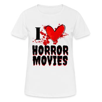 Ich Liebe Movie Statement Filme Herz Kino Serien - Frauen T-Shirt atmungsaktiv - Weiß - Vorne - AI Model Female 172 dark (172cm)