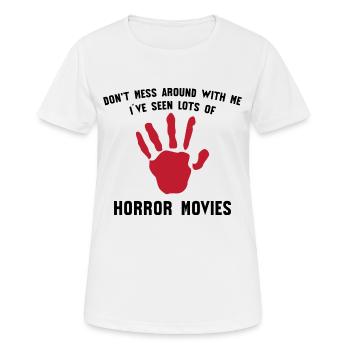 Movies Statement Cineast Movie Watch Movie Night - Women's Breathable T-Shirt - white - Front - AI Model Female 172 dark (172cm)