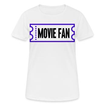 Films Regarder Movie Statement Cinema Night Streaming - T-shirt respirant Femme - blanc - Devant - AI Model Female 172 dark (172cm)