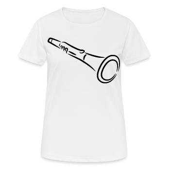 Clarinette - T-shirt respirant Femme - blanc - Devant - AI Model Female 172 dark (172cm)