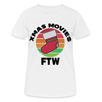 Watch Movie Night Movies Streaming Cinema - Women's Breathable T-Shirt - white - Front - AI Model Female 172 dark (172cm)