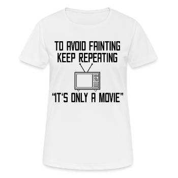 Télévision Regarder Film Film Déclaration Cinéma - T-shirt respirant Femme - blanc - Devant - AI Model Female 172 dark (172cm)