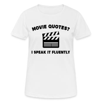 Cinéma Cinéma Déclaration Films Cinéma Nuit Streaming - T-shirt respirant Femme - blanc - Devant - AI Model Female 172 dark (172cm)