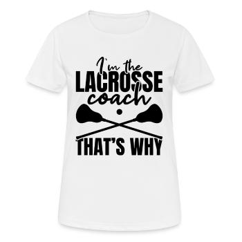 Lacrosse Coach - Women's Breathable T-Shirt - white - Front - AI Model Female 172 dark (172cm)