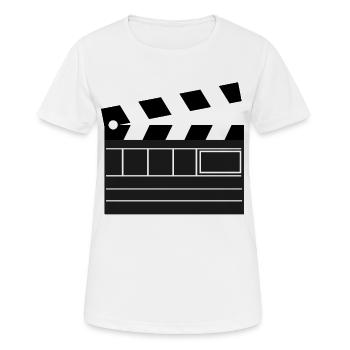 Films Théâtre Streaming Films Caméra Soirée cinéma - T-shirt respirant Femme - blanc - Devant - AI Model Female 172 dark (172cm)