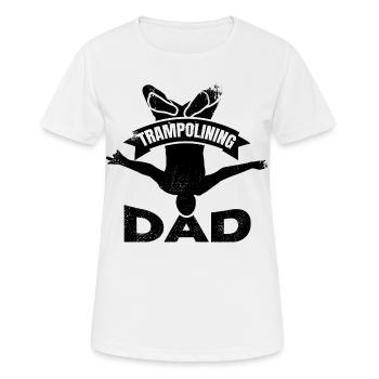 Trampolinspringer Papa - Frauen T-Shirt atmungsaktiv - Weiß - Vorne - AI Model Female 172 dark (172cm)