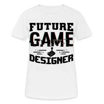 Concepteur de jeu - T-shirt respirant Femme - blanc - Devant - AI Model Female 172 dark (172cm)