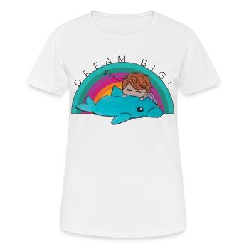 For big dreams - Women's Breathable T-Shirt - white - Front - AI Model Female 172 dark (172cm)