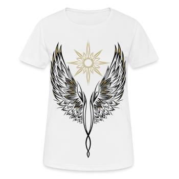 Ailes d’ange Ailes d’ange Archange - T-shirt respirant Femme - blanc - Devant - AI Model Female 172 dark (172cm)