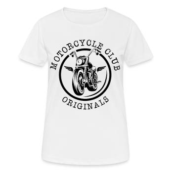 Motorrad Club Custom Garage Chopper Emblem Symbol - Frauen T-Shirt atmungsaktiv - Weiß - Vorne - AI Model Female 172 dark (172cm)