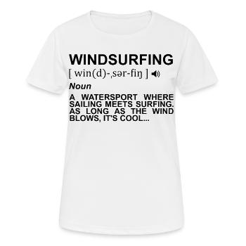 Windsurfing Wörterbuch - Frauen T-Shirt atmungsaktiv - Weiß - Vorne - AI Model Female 172 dark (172cm)