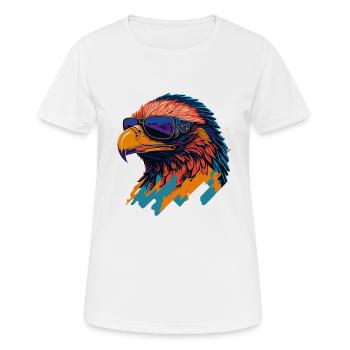Majestic Soar: Retro Eagle T-Shirt - Women's Breathable T-Shirt - white - Front - AI Model Female 172 dark (172cm)
