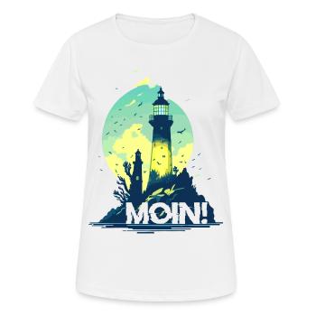 BONJOUR! - T-shirt respirant Femme - blanc - Devant - AI Model Female 172 dark (172cm)