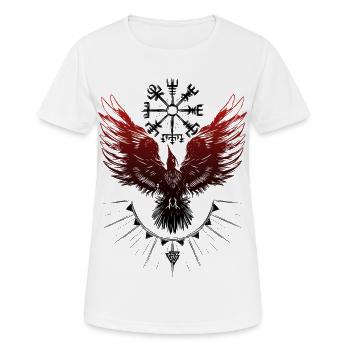 Corbeau Viking Vegvisir Valknut - T-shirt respirant Femme - blanc - Devant - AI Model Female 172 dark (172cm)