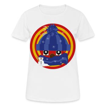 Häuschens Plausch im Winter - Frauen T-Shirt atmungsaktiv - Weiß - Vorne - AI Model Female 172 dark (172cm)