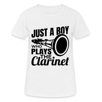 Just a boy playing the clarinet - Women's Breathable T-Shirt - white - Front - AI Model Female 172 dark (172cm)