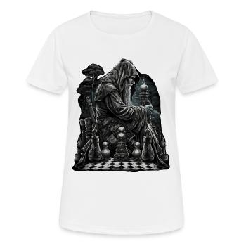 Maître d’échecs dans le jeu - T-shirt respirant Femme - blanc - Devant - AI Model Female 172 dark (172cm)