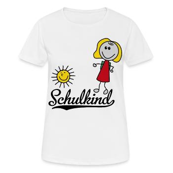 Schulkind - Frauen T-Shirt atmungsaktiv - Weiß - Vorne - AI Model Female 172 dark (172cm)