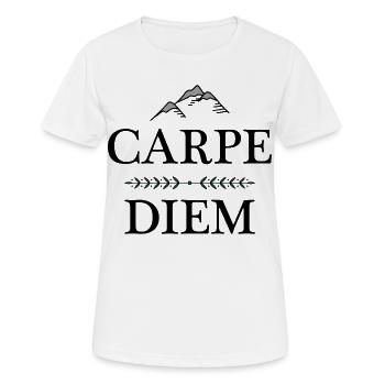 Carpe Diem - T-shirt respirant Femme - blanc - Devant - AI Model Female 172 dark (172cm)