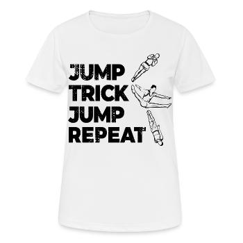 Répétition de trampoline - T-shirt respirant Femme - blanc - Devant - AI Model Female 172 dark (172cm)