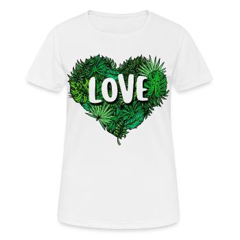 Umweltschützer Umwelt Herz Natur Umweltschutz Erde - Frauen T-Shirt atmungsaktiv - Weiß - Vorne - AI Model Female 172 dark (172cm)