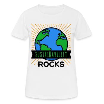 Erde Mutter Natur Nachhaltigkeit Statement Umwelt - Frauen T-Shirt atmungsaktiv - Weiß - Vorne - AI Model Female 172 dark (172cm)