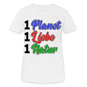 Planet Umwelt Natur Erde Umweltfreundlich Spruch - Frauen T-Shirt atmungsaktiv - Weiß - Vorne - AI Model Female 172 dark (172cm)