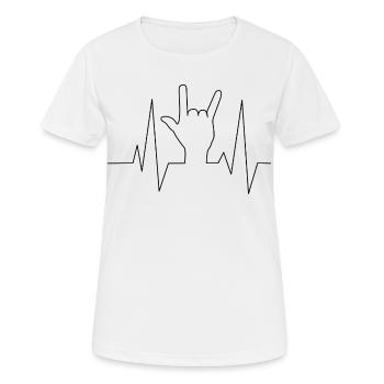 Frequenz Musik - Frauen T-Shirt atmungsaktiv - Weiß - Vorne - AI Model Female 172 dark (172cm)