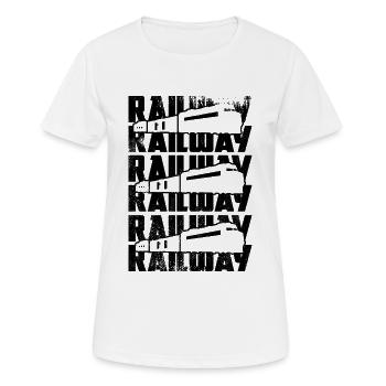 Chemin de fer - T-shirt respirant Femme - blanc - Devant - AI Model Female 172 dark (172cm)