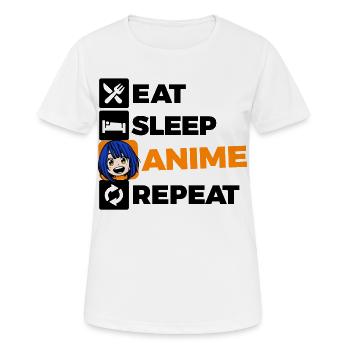 Anime Japanisch Statement Zeichentrick Manga Comic - Frauen T-Shirt atmungsaktiv - Weiß - Vorne - AI Model Female 172 dark (172cm)