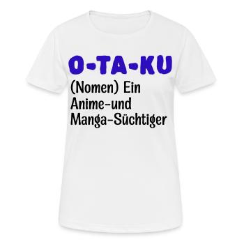 Anime Manga Statement Comic Otaku Zeichentrick - Frauen T-Shirt atmungsaktiv - Weiß - Vorne - AI Model Female 172 dark (172cm)