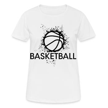 Logo de l’illustration de Basketball Blast Streetball - T-shirt respirant Femme - blanc - Devant - AI Model Female 172 dark (172cm)