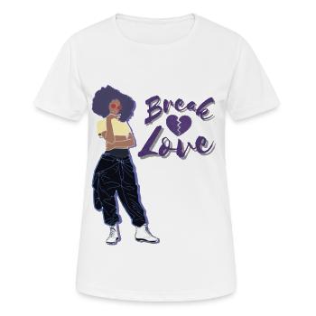 break love - T-shirt respirant Femme - blanc - Devant - AI Model Female 172 dark (172cm)