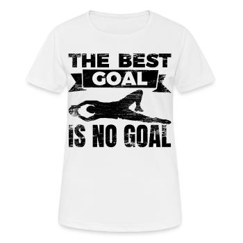 Das beste Tor ist kein Tor zu kassieren - Frauen T-Shirt atmungsaktiv - Weiß - Vorne - AI Model Female 172 dark (172cm)