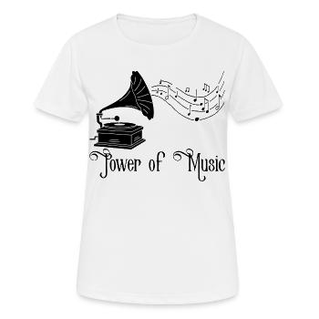 Vintage-Musik (schwarz) - Frauen T-Shirt atmungsaktiv - Weiß - Vorne - AI Model Female 172 dark (172cm)