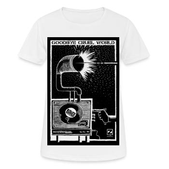 GOODBYE CRUEL WORLD - Vinyle et Gramophone - T-shirt respirant Femme - blanc - Devant - AI Model Female 172 dark (172cm)