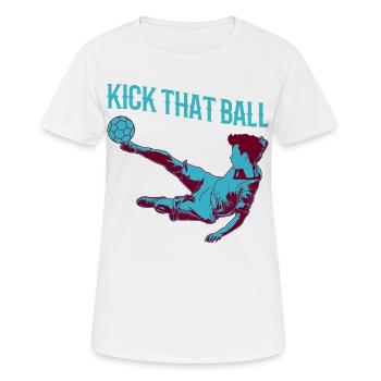 Garçon de football - T-shirt respirant Femme - blanc - Devant - AI Model Female 172 dark (172cm)