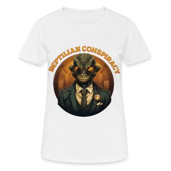 Élégante conspiration reptilienne - T-shirt respirant Femme - blanc - Devant - AI Model Female 172 dark (172cm)