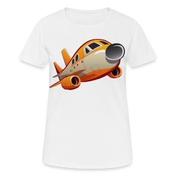 Comic Airplane - Women's Breathable T-Shirt - white - Front - AI Model Female 172 dark (172cm)