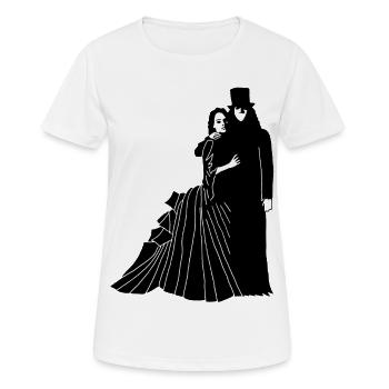 Couple fantomatique - T-shirt respirant Femme - blanc - Devant - AI Model Female 172 dark (172cm)